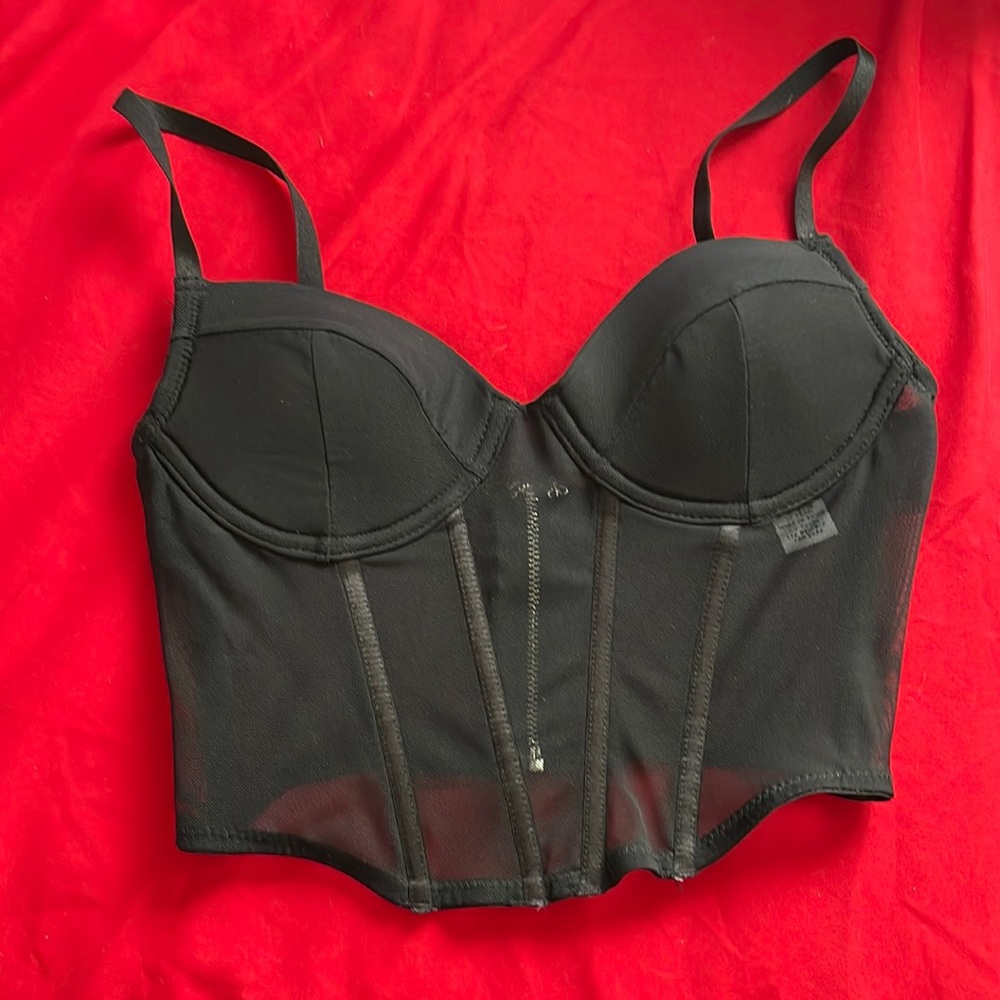 Rue 21 Black Mesh Top